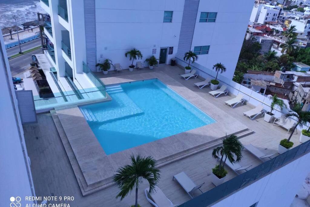 Condominio Torre Eme Frente Al Malecon Vista A La Ciudad Con Alberca Y Algo Al Mar Gimnacio Mazatlán Eksteriør billede